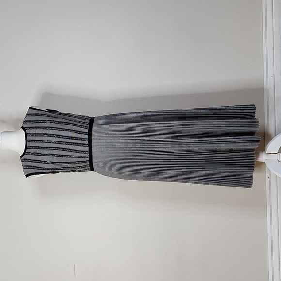 NWT Jason Wu Pleated Houndstooth Plaid Sleeveless Midi Dress - Picture 1 of 14